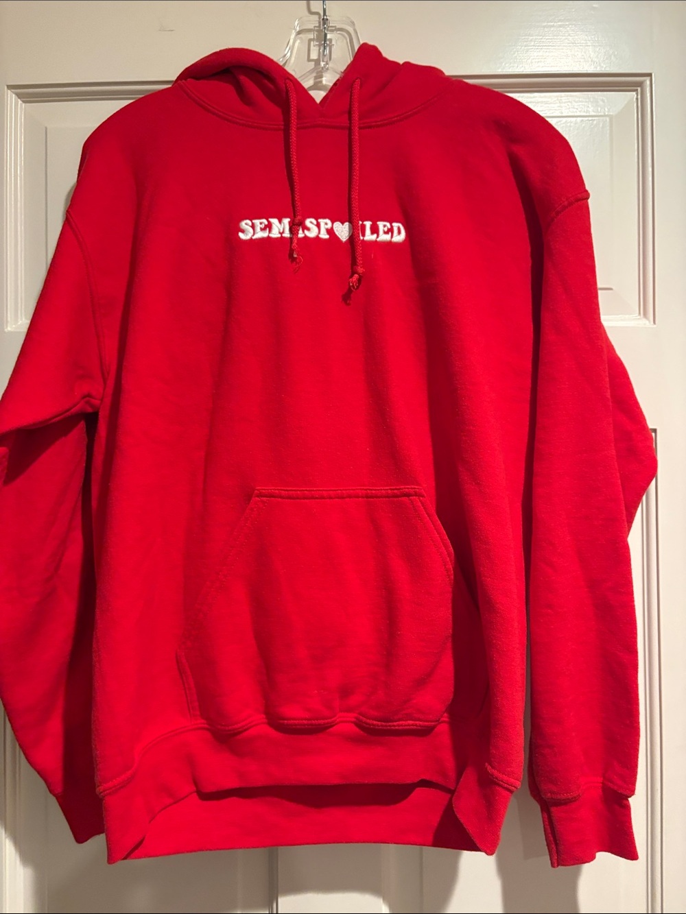 Red 'SEM SPOILED' Pullover Hoodie - Women's Cozy Sweatshirt